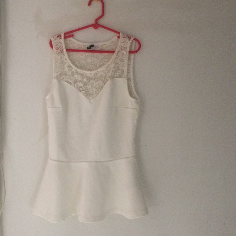 Peplum ruffle top